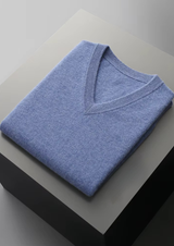 PURE EXTRA-FINE MERINO WOOL V-NECK VEST