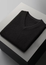 PURE EXTRA-FINE MERINO WOOL V-NECK VEST
