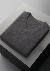 PURE EXTRA-FINE MERINO WOOL V-NECK VEST