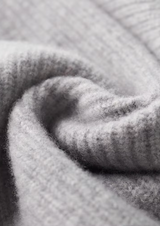 PURE EXTRA-FINE MERINO WOOL RIBBED CARDIGAN