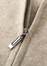 PURE EXTRA-FINE MERINO WOOL ZIPPER HOODIE