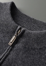 PURE EXTRA-FINE MERINO WOOL STRIPED CARDIGAN