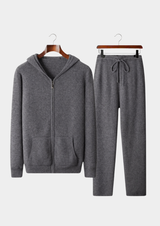 PURE EXTRA-FINE MERINO WOOL DARK GRAY ARVO SET