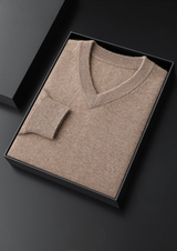 PURE CASHMERE ESSENTIAL V-NECK SWEATER