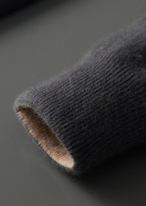 PURE CASHMERE DARK GRAY DUAL ZIP CARDIGAN