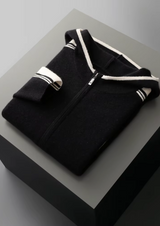 PURE EXTRA-FINE MERINO WOOL BLACK DAMIEN SET