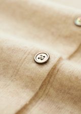 PURE EXTRA-FINE MERINO WOOL POLO CARDIGAN