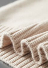PURE CASHMERE OFF WHITE HALF ZIP SWEATER