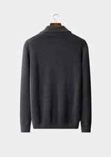 PURE EXTRA-FINE MERINO WOOL FUNNEL NECK DUAL ZIP CARDIGAN