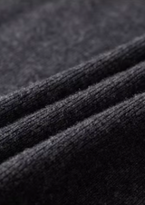 PURE EXTRA-FINE MERINO WOOL RIBBED POLO CARDIGAN