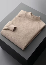 PURE EXTRA-FINE MERINO WOOL RAGLAN MOCKNECK