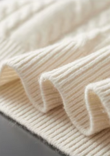 PURE EXTRA-FINE MERINO WOOL STRIPED HALF-ZIP SWEATER