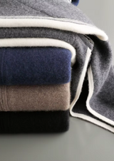 PURE EXTRA-FINE MERINO WOOL BLACK DAMIEN SET