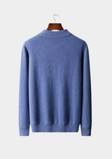 PURE EXTRA-FINE MERINO WOOL HALF ZIP POLO
