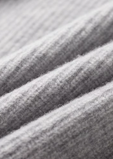 PURE EXTRA-FINE MERINO WOOL RIBBED CARDIGAN