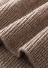 PURE EXTRA-FINE MERINO WOOL RIB MOCKNECK