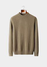 PURE EXTRA-FINE MERINO WOOL RIB MOCKNECK