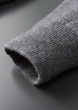 PURE EXTRA-FINE MERINO WOOL POLO ZIP CARDIGAN