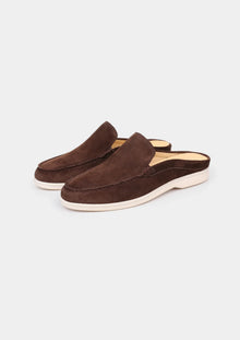 COFFEE MARINA SUEDE SLIPPER