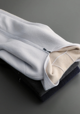 PREMIUM CASHMERE TWO-TONE ZIPPER HOODIE