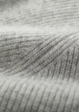 PURE EXTRA-FINE MERINO WOOL RIBBED ZIP HOODIE