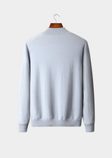 PURE EXTRA-FINE MERINO WOOL ZIP CARDIGAN