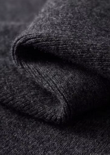 PURE EXTRA-FINE MERINO WOOL RIBBED POLO CARDIGAN