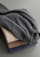 PREMIUM CASHMERE BUTTON CARDIGAN