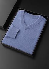 PURE CASHMERE ESSENTIAL V-NECK SWEATER