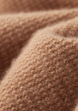 PURE CASHMERE MUSTARD RIBBED ZIP CARDIGAN