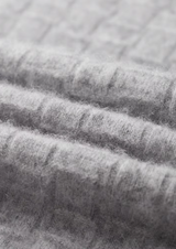PURE EXTRA-FINE MERINO WOOL TEXTURED MOCKNECK