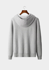 PREMIUM CASHMERE TWO TONE ZIPPER HOODIE