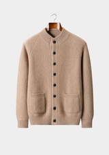 PURE CASHMERE BEIGE BUTTON OVERSHIRT