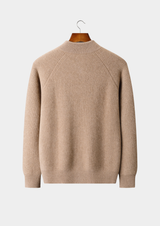 PURE CASHMERE BEIGE BUTTON OVERSHIRT