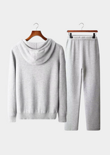 PURE EXTRA-FINE MERINO WOOL LIGHT GRAY SAVRO SET