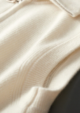 PURE CASHMERE IVORY BODY WARMER VEST