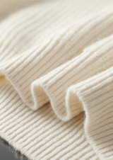 PURE EXTRA-FINE MERINO WOOL RIBBED RAGLAN CREWNECK