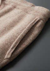 PURE EXTRA-FINE MERINO WOOL BEIGE SAVRO SET