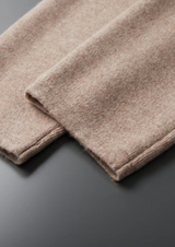 PURE EXTRA-FINE MERINO WOOL BEIGE SAVRO SET