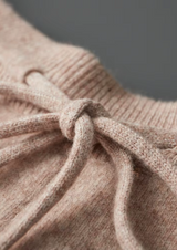 PURE EXTRA-FINE MERINO WOOL BEIGE SAVRO SET