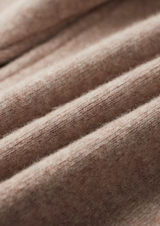 PURE EXTRA-FINE MERINO WOOL BEIGE SAVRO SET