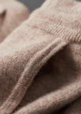 PURE EXTRA-FINE MERINO WOOL BEIGE SAVRO SET