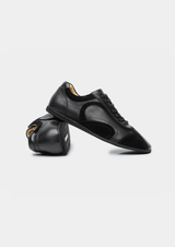 BLACK RETRO HYBRID SUEDE LEATHER RUNNER