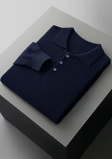 PURE EXTRA-FINE MERINO WOOL CLASSIC SWEATER POLO